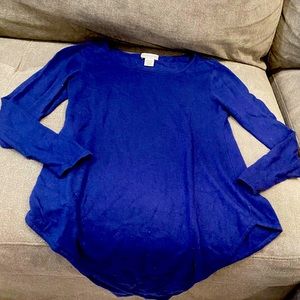 Soft surroundings tunic blue top, size XS